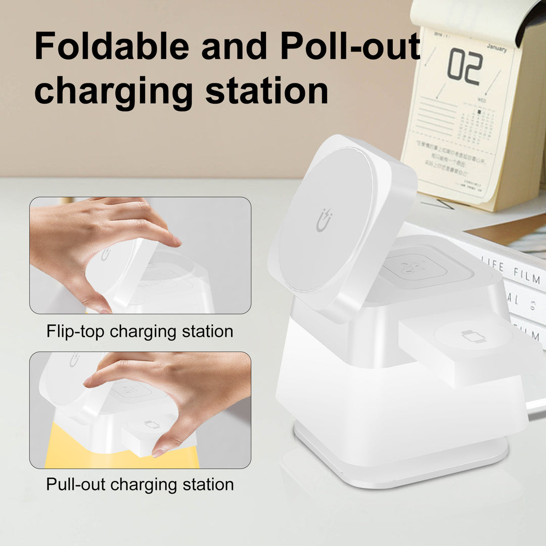 4-in-1 Magnetic Wireless Charger for iPhone - Foldable and Portable — magsafe accessories
