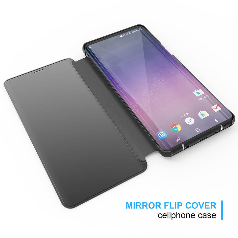 Mirror Leather Flip Case for Samsung Galaxy - Business Style Protection