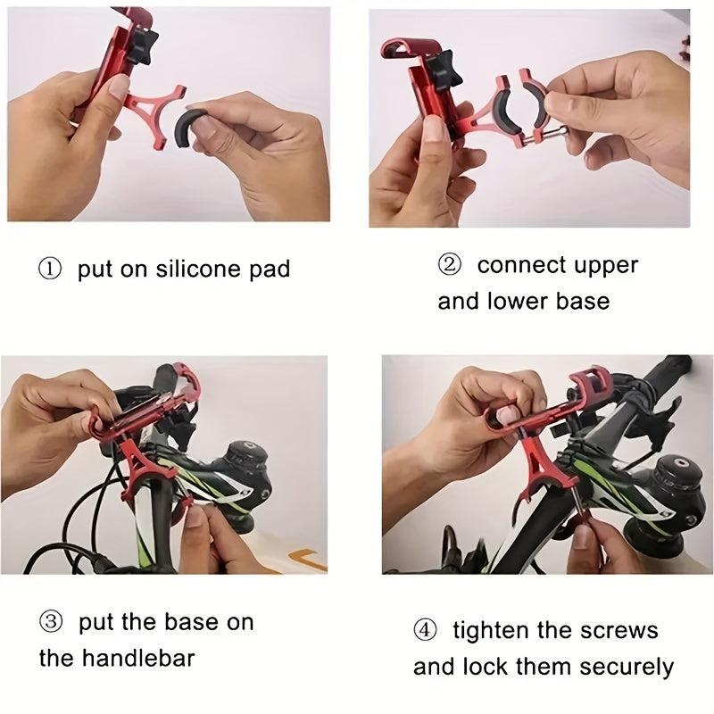 Bike Phone Mount for 3.5–6.5" Smartphones | Aluminum Alloy Handlebar Holder