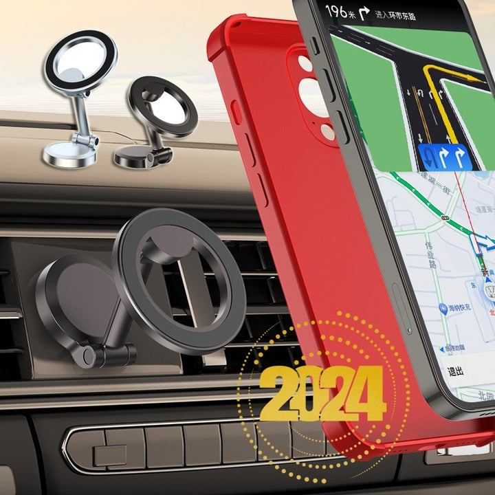 Magnetic car air vent phone holder for safe driving