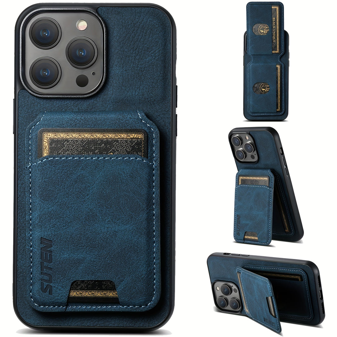 Best iPhone 16 Wallet Case with Card Holder & Kickstand - SUTENI