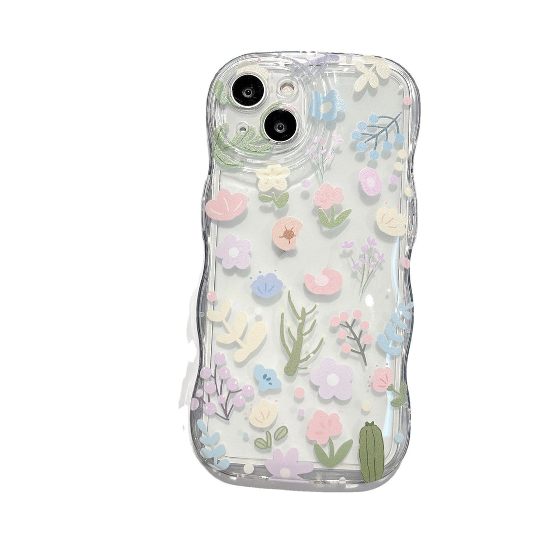 Floral Confetti iPhone Case with Chain Wristlet Option
