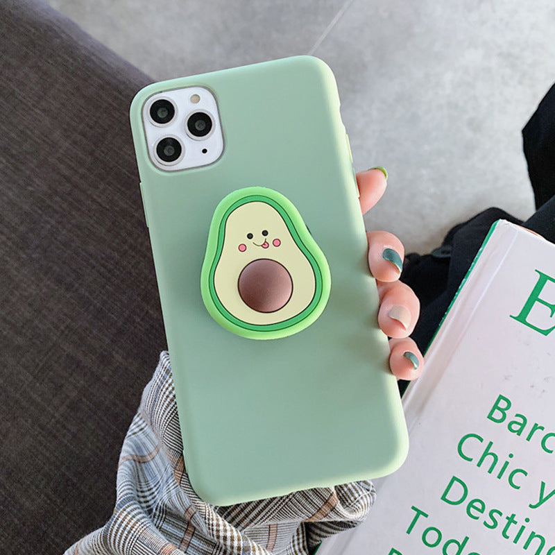 Avocado Phone Case with Ring Holder - Shockproof Silicone Cover