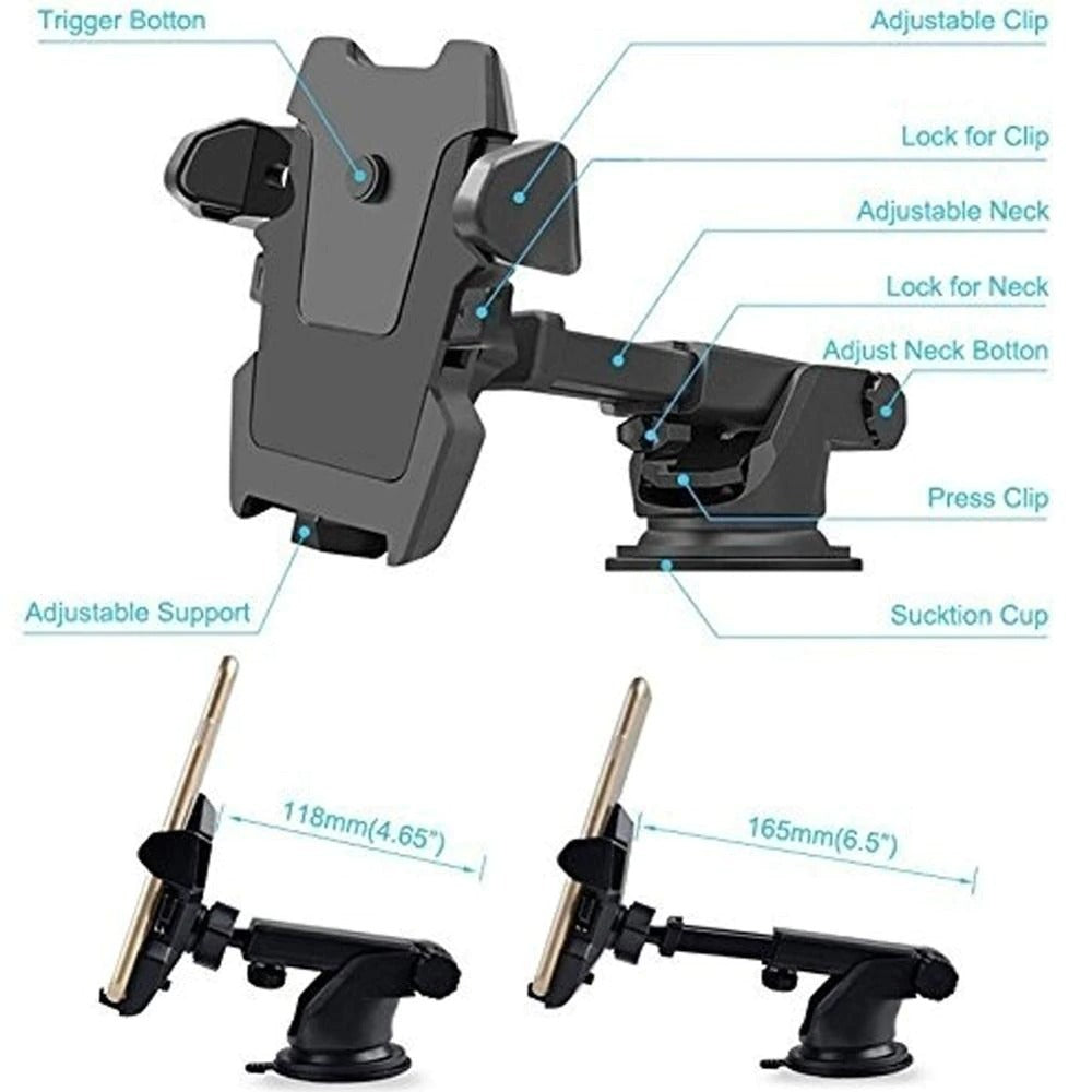 360 Degree Car Phone Mount with Suction Cup Holder