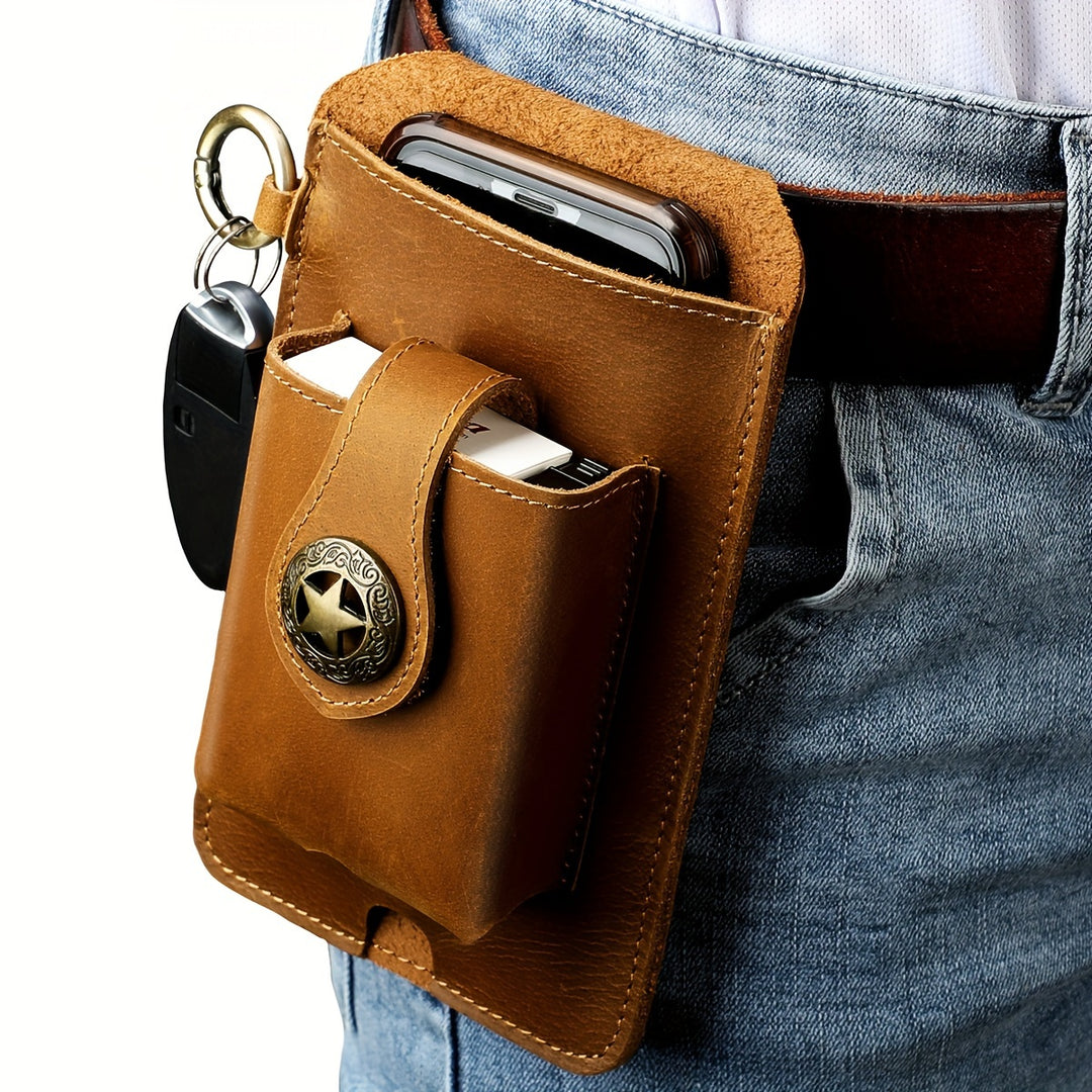 Top Grain Leather Phone Belt Bag