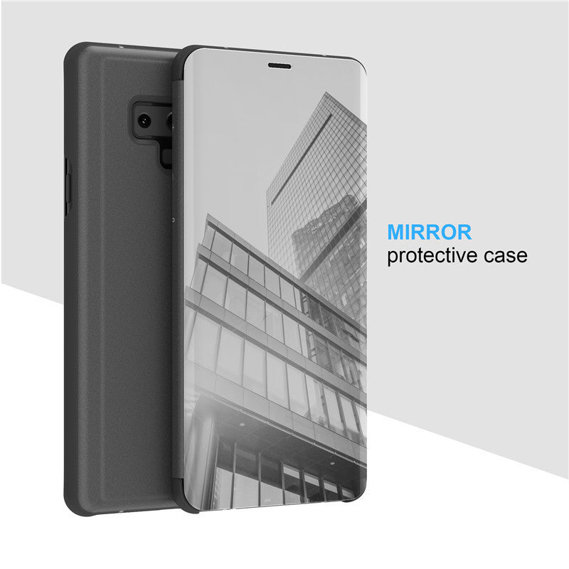 Mirror Leather Flip Case for Samsung Galaxy - Business Style Protection