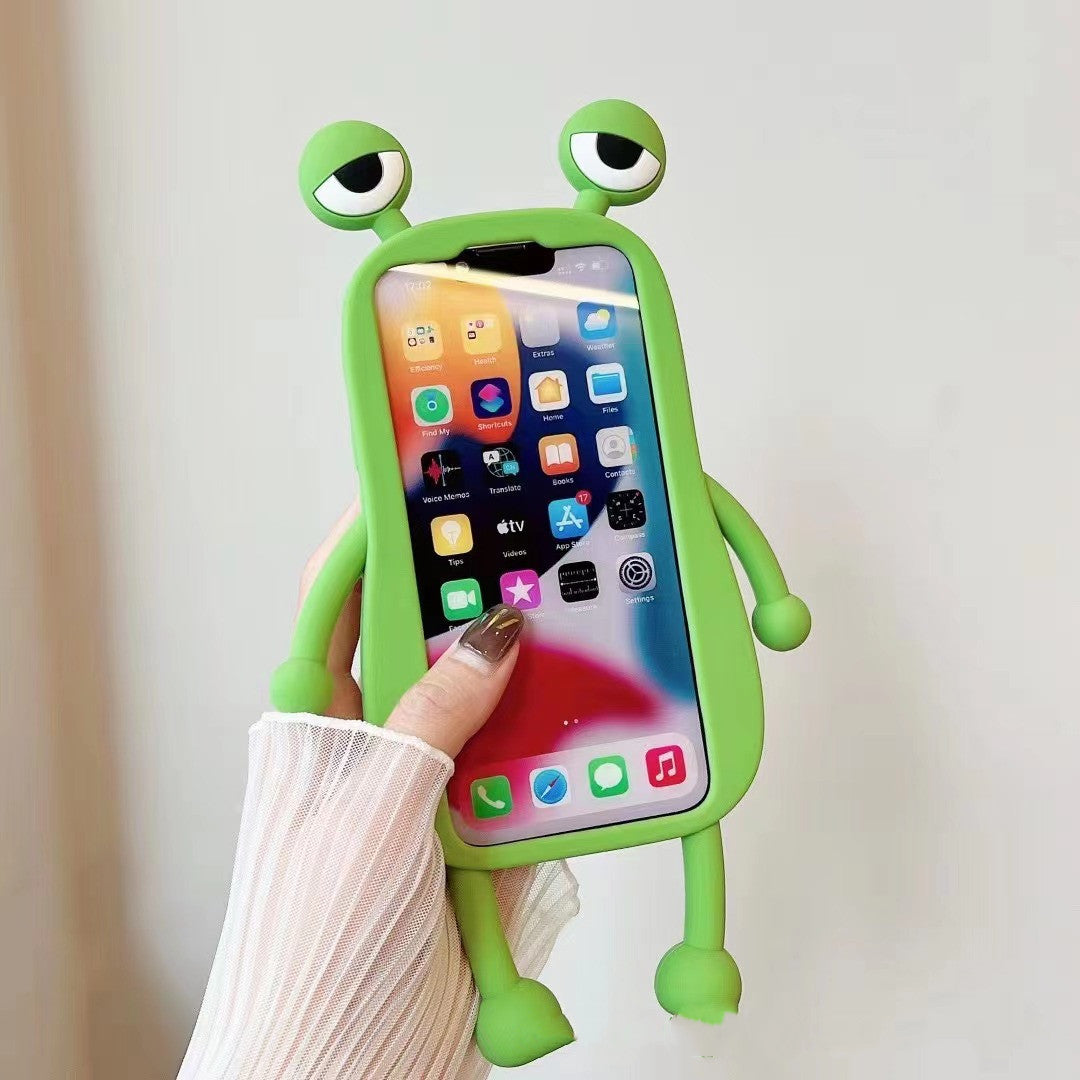 3D Cartoon Frog iPhone 12/12 Pro Case - Kawaii Phone Cover — 3D Cartoon Frog iPhone Case