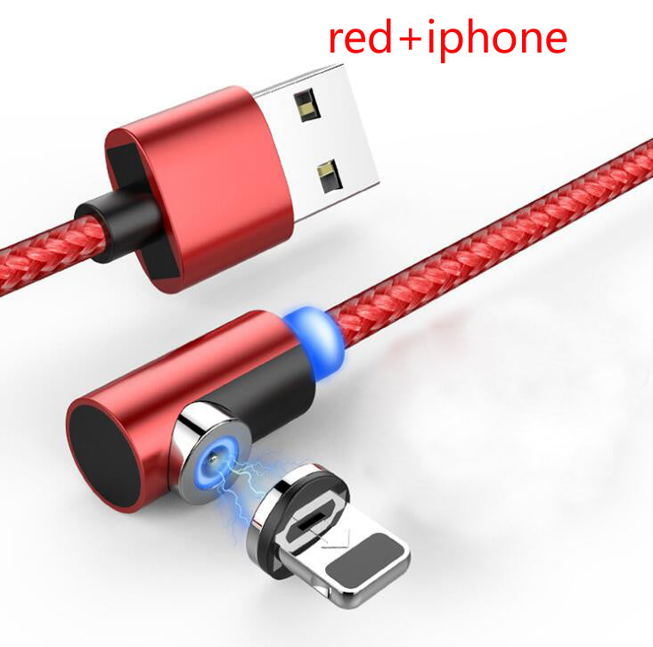 90-Degree Magnetic USB-C Charging Cable — magnetic braided cable