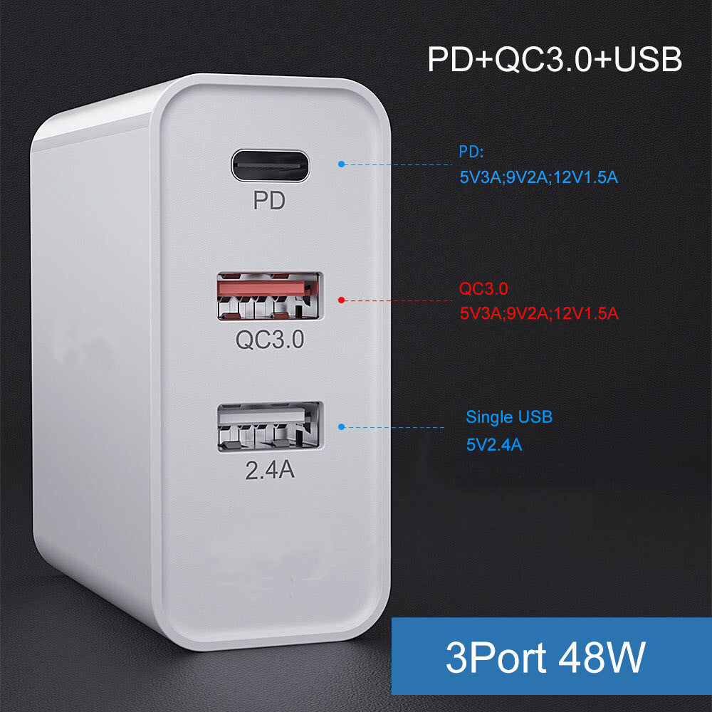PD & QC Multi-Port USB Fast Charger by JEFF's Favorite Picks
