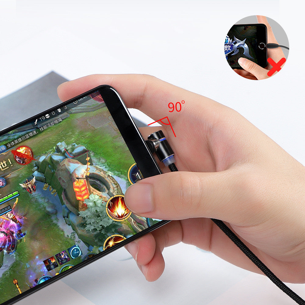 Magnetic Charging Cable 360° LED Tip - Fast Charge All Devices