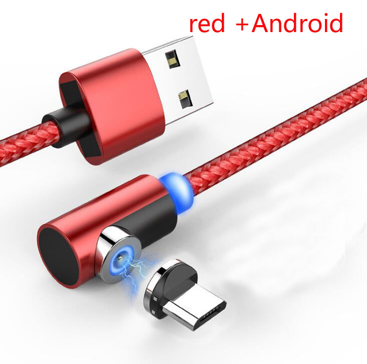 90-Degree Magnetic USB-C Charging Cable — magnetic braided cable