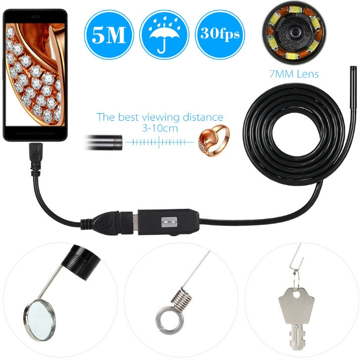 '7mm Waterproof Endoscope Inspection Camera for Tight Spaces — 'endoscope inspection camera'