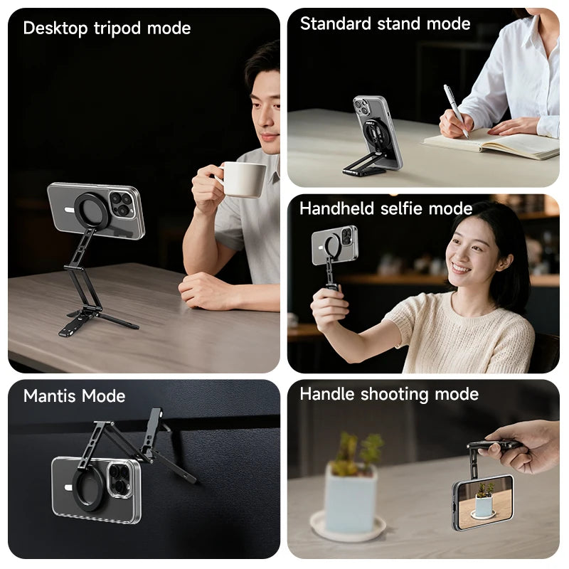 XILETU XJ-26 Magnetic Phone Tripod Arca-Swiss Foldable Vlog Desktop Mount
