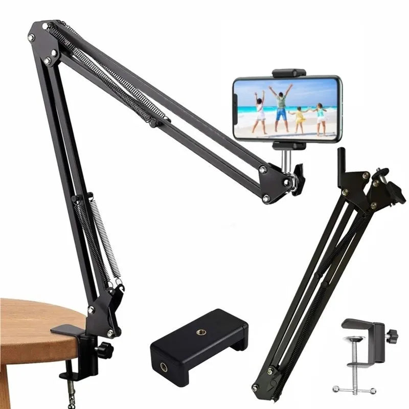 FANGTUOSI Flexible Gooseneck Phone Tripod – Desk Overhead Mount