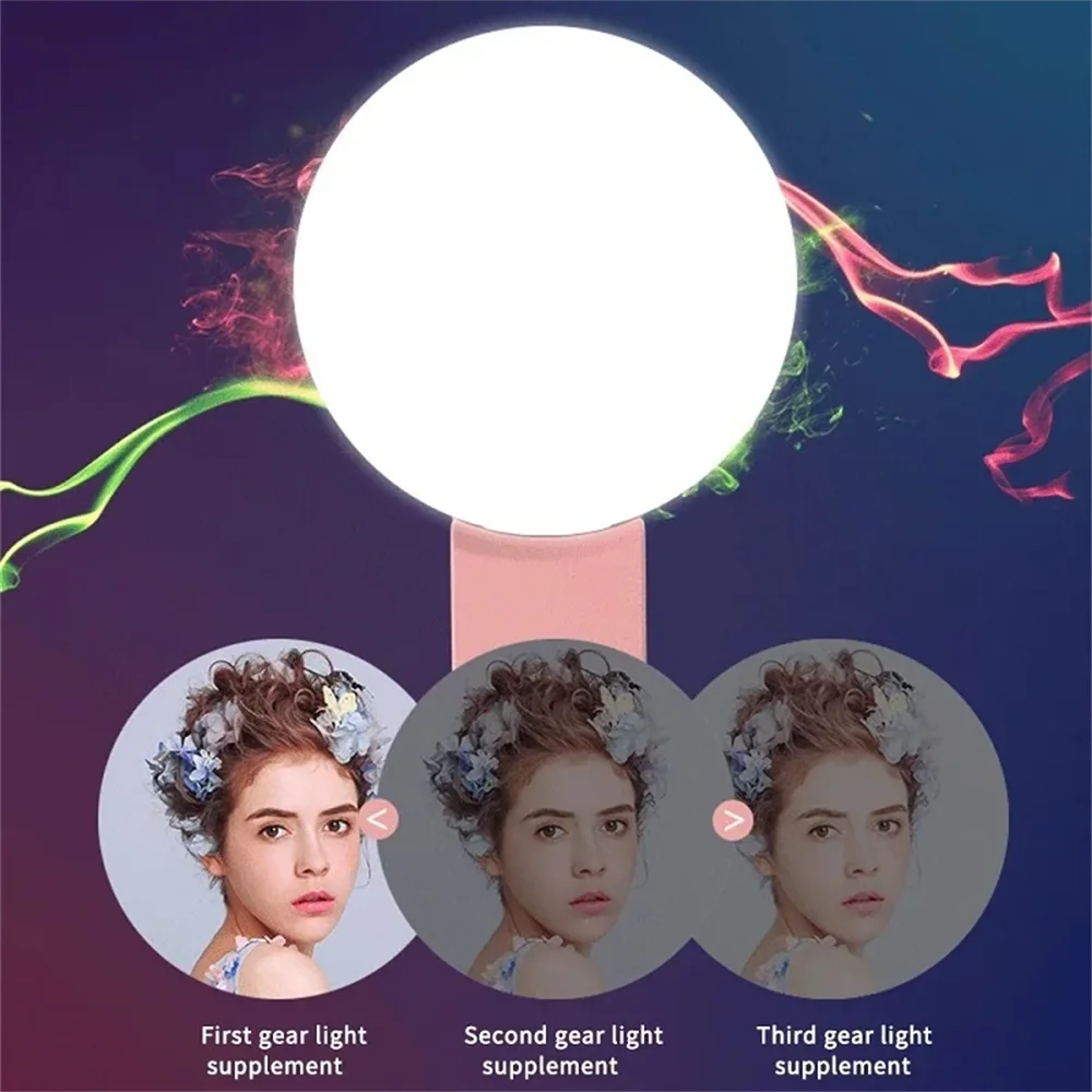 Clip-On LED Selfie Ring Light for Phone - Portable and Rechargeable