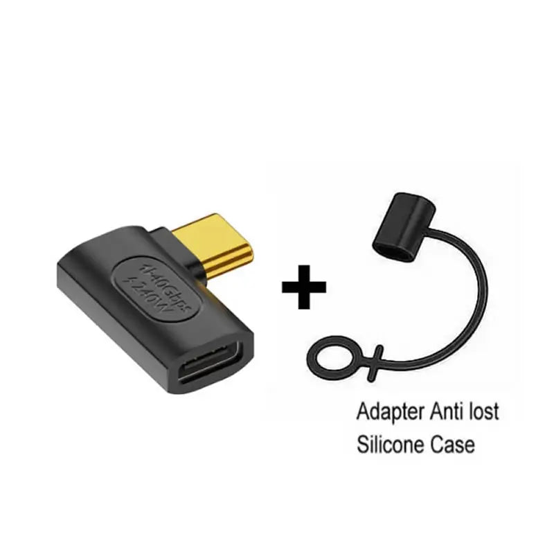 USB4 40Gbps 90° OTG USB-C Adapter | 100W 8K 60Hz Data Converter for MacBook iPad iPhone