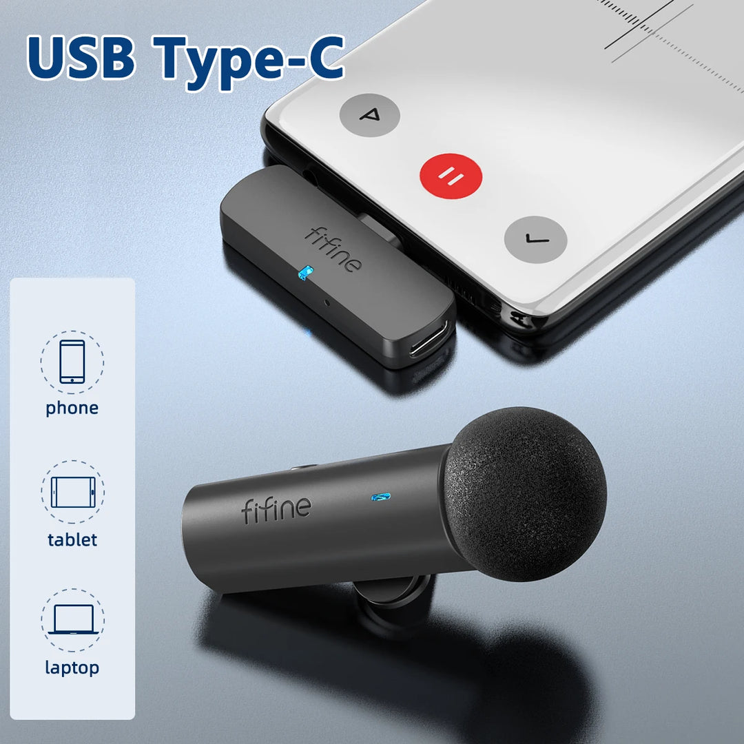 FIFINE M6 Wireless Lavalier Microphone Best for Audio
