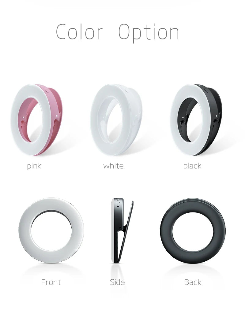 USB Rechargeable Selfie Ring Light