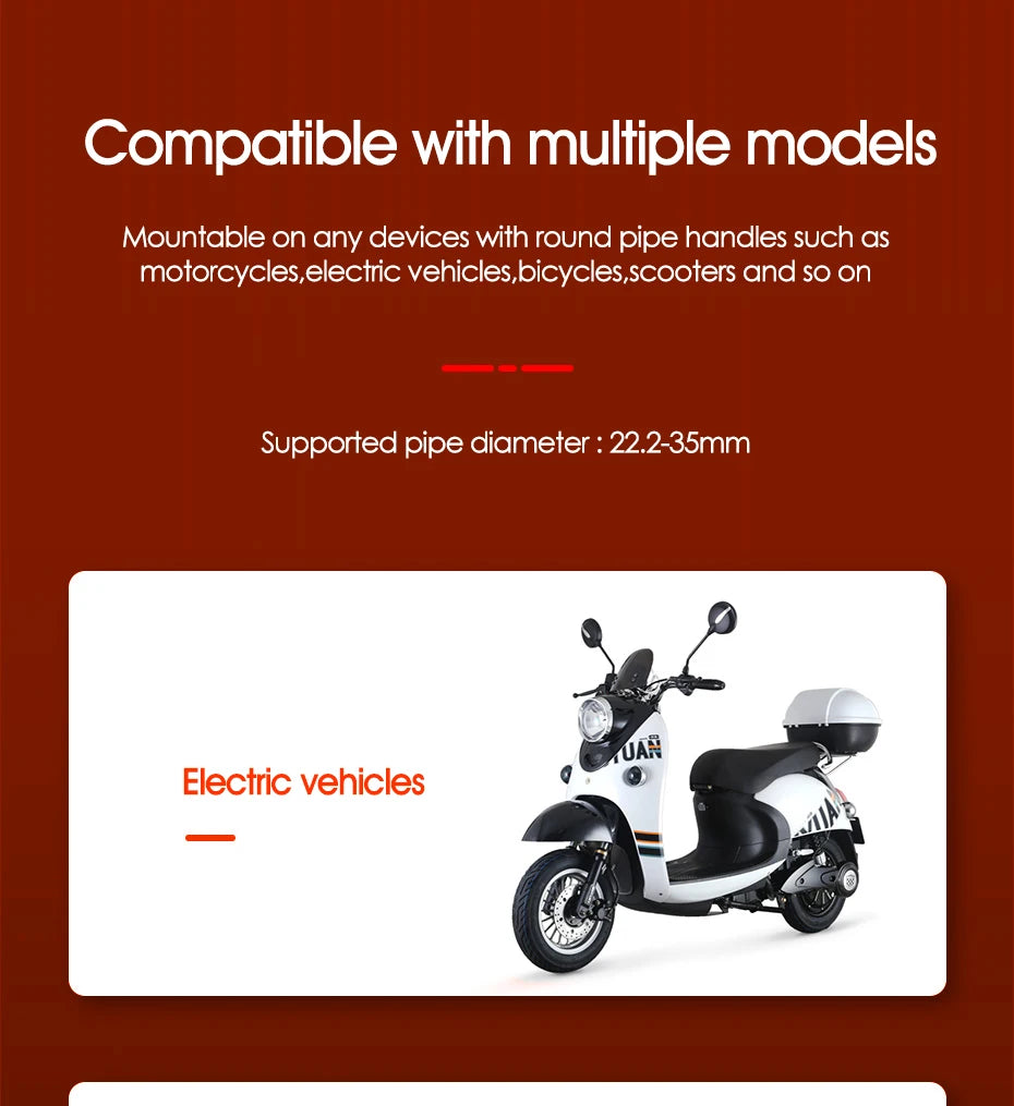 SINCE TOP Universal Motorcycle and Bike Phone Mount with 360° Rotation
