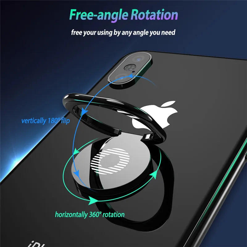 Kerokuru 360° Metal Finger Ring Phone Holder | Zinc Alloy Stand Mount | Universal Smartphone Grip