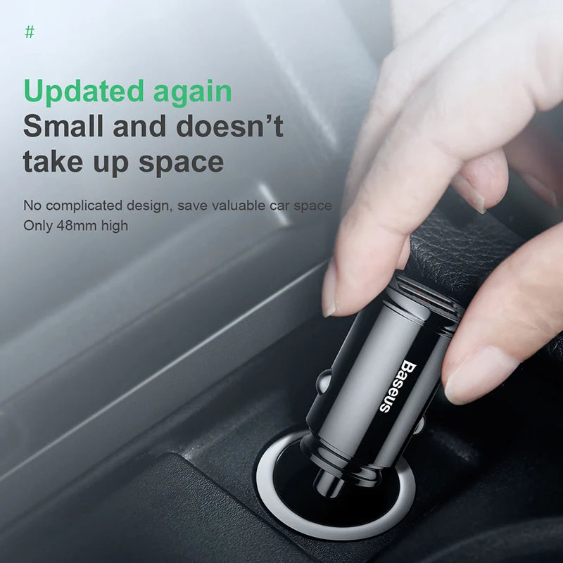 Baseus 30W USB-C Car Charger, Quick Charge 4.0 and PD