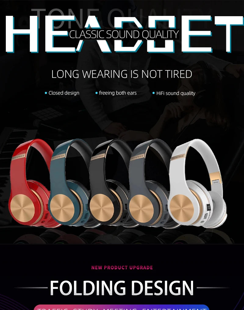 CHUYONG Bluetooth 5.0 ANC Headphones - aptX HD HiFi & Wireless + Wired Dual Mode