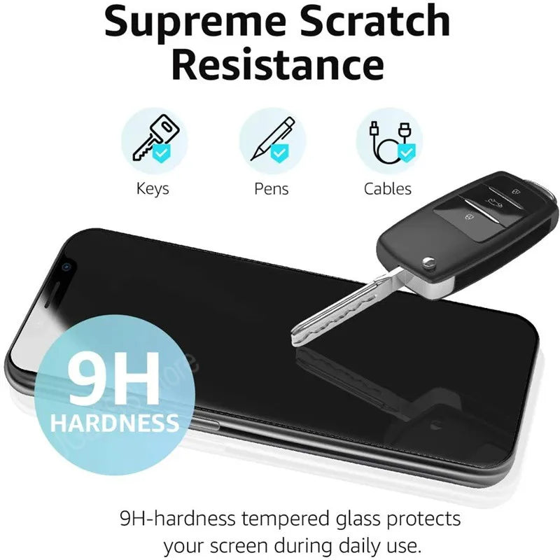 3-Pack Tempered Glass Screen Protector iPhone 16E 15 14 13 12 11 X XR XS 8 7 6S Pro Max Mini Plus