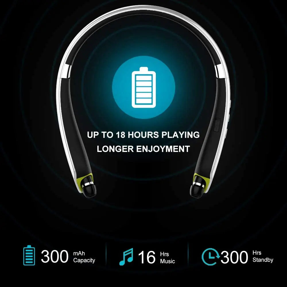 UYYNY HiFi Stereo Neckband Bluetooth Earphones for Music and Workouts