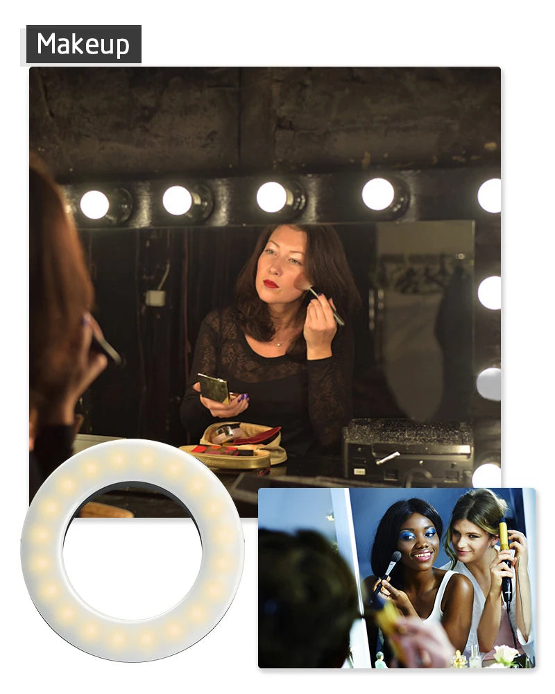 USB Rechargeable Selfie Ring Light