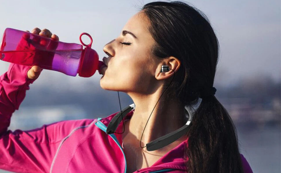 UYYNY HiFi Stereo Neckband Bluetooth Earphones for Music and Workouts