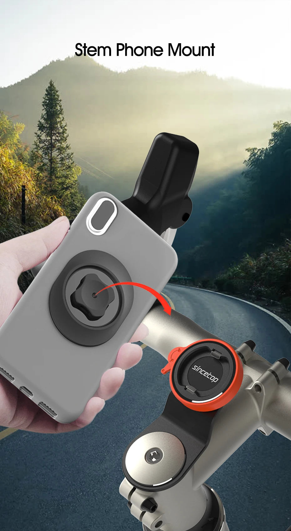 since-top-quick-mount-motorcycle-bike-phone-holder