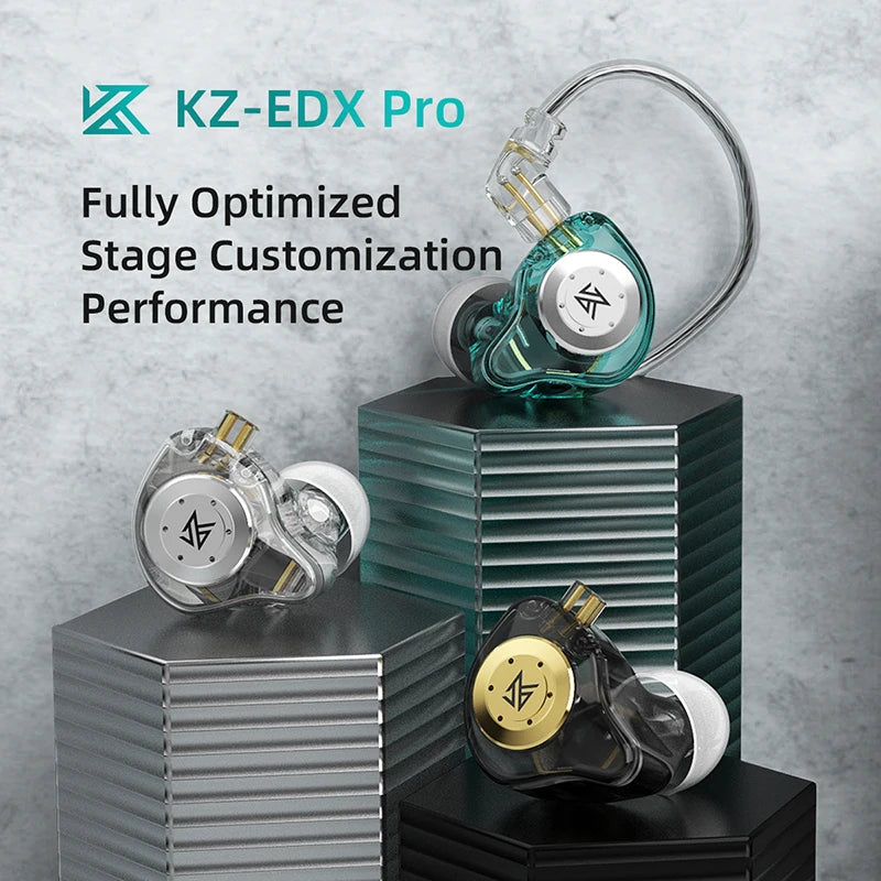 KZ EDX Pro Dual Magnetic Dynamic Wired Earphones HiFi Bass