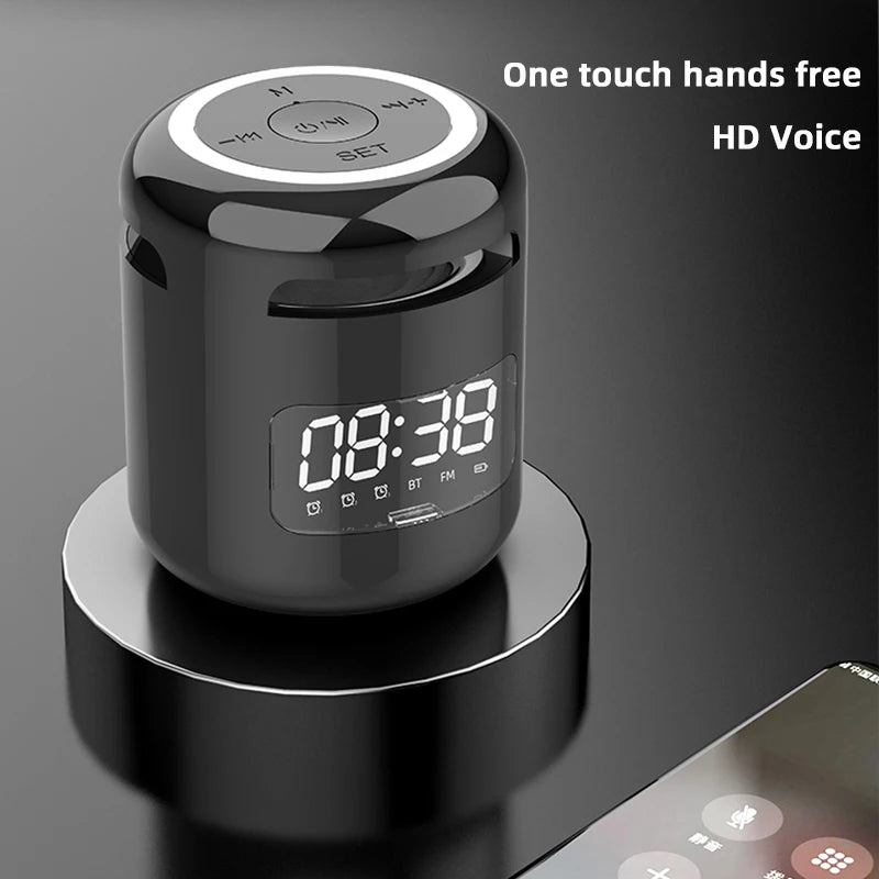 Lefon JM01 Portable Bluetooth Speaker & Alarm Clock Night Light FM Radio
