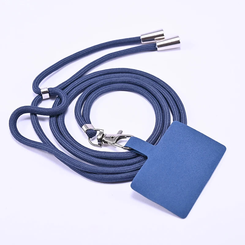 Handmade Cotton Rope Phone Lanyard with Geometric Chain Strap