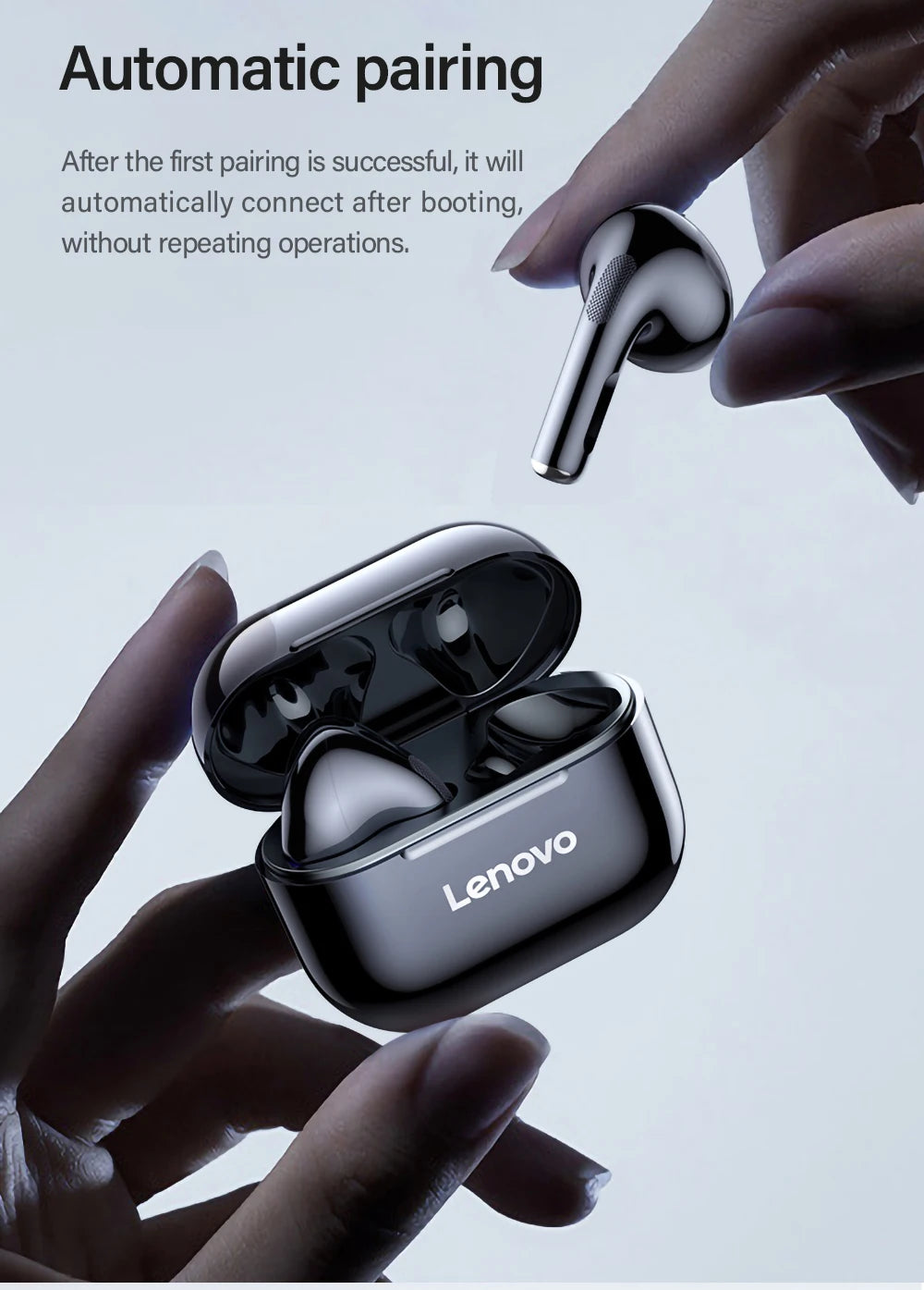 Lenovo LP40 True Wireless Earbuds with Waterproof Charging Case