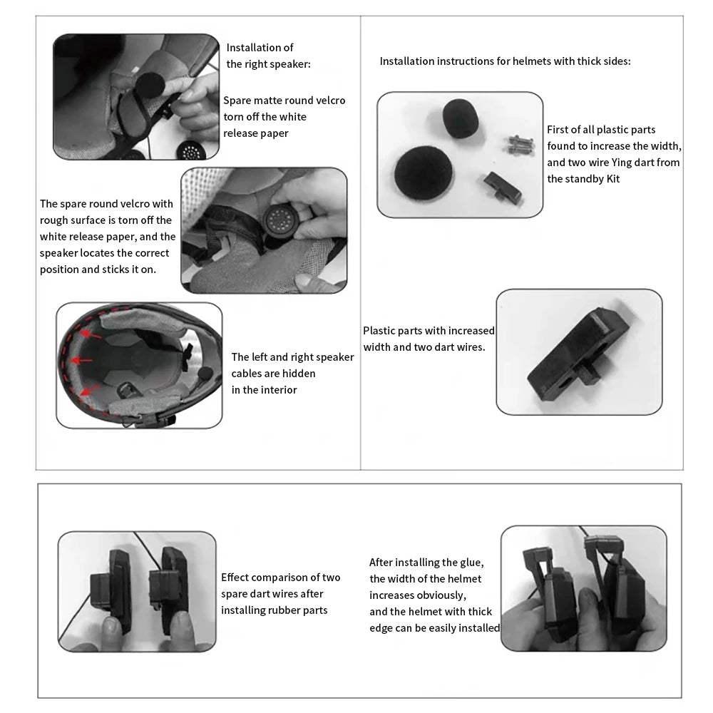 Kebidumei BT12 Motorcycle Bluetooth Helmet Headset