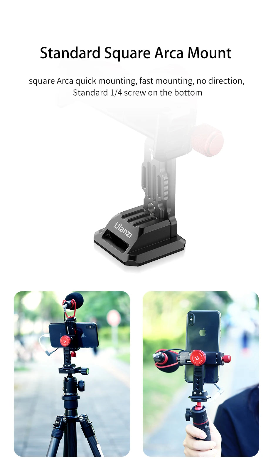 Ulanzi Universal Smartphone Tripod Mount Adapter for Vlogging and Streaming