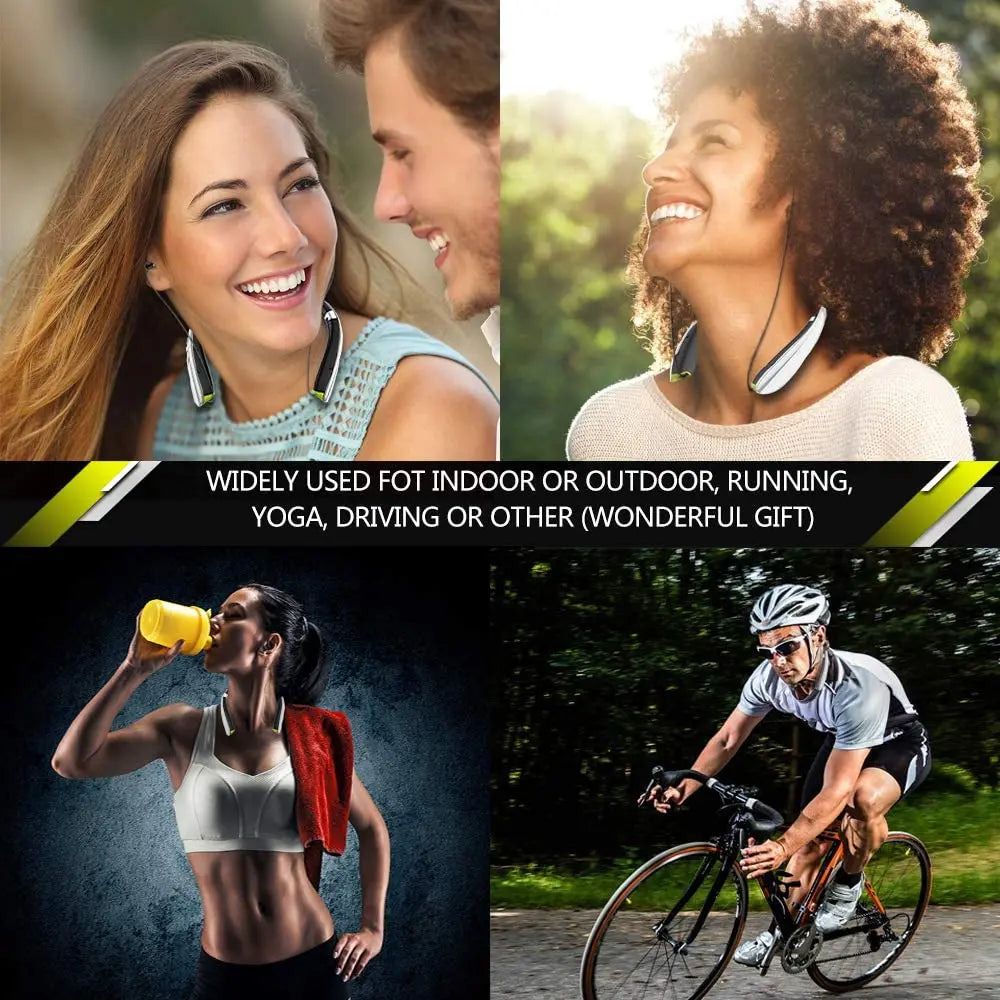 UYYNY HiFi Stereo Neckband Bluetooth Earphones for Music and Workouts
