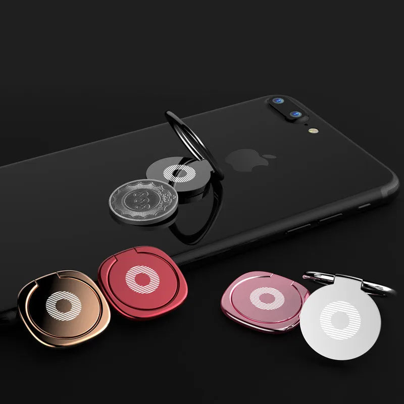 Kerokuru 360° Metal Finger Ring Phone Holder | Zinc Alloy Stand Mount | Universal Smartphone Grip