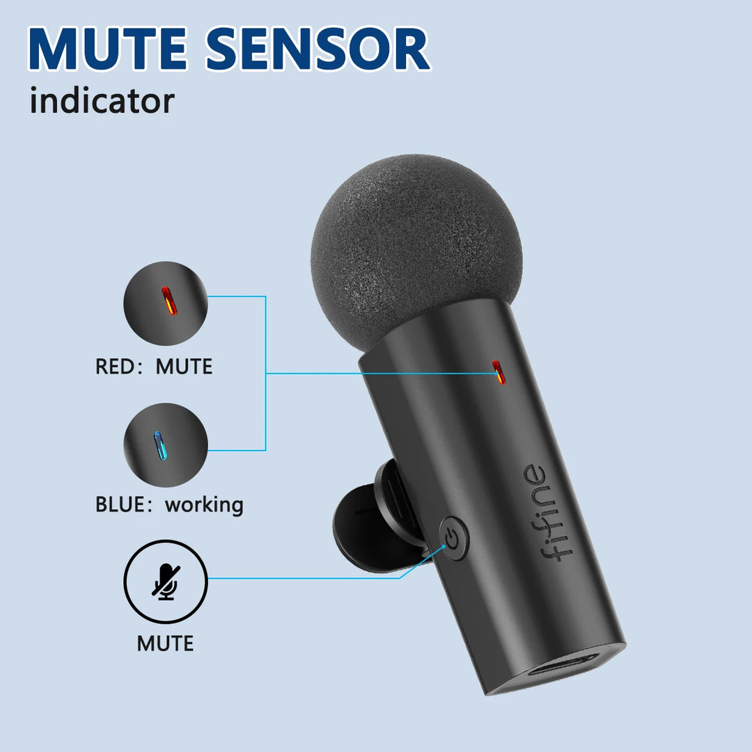 FIFINE M6 Wireless Lavalier Microphone Best for Audio