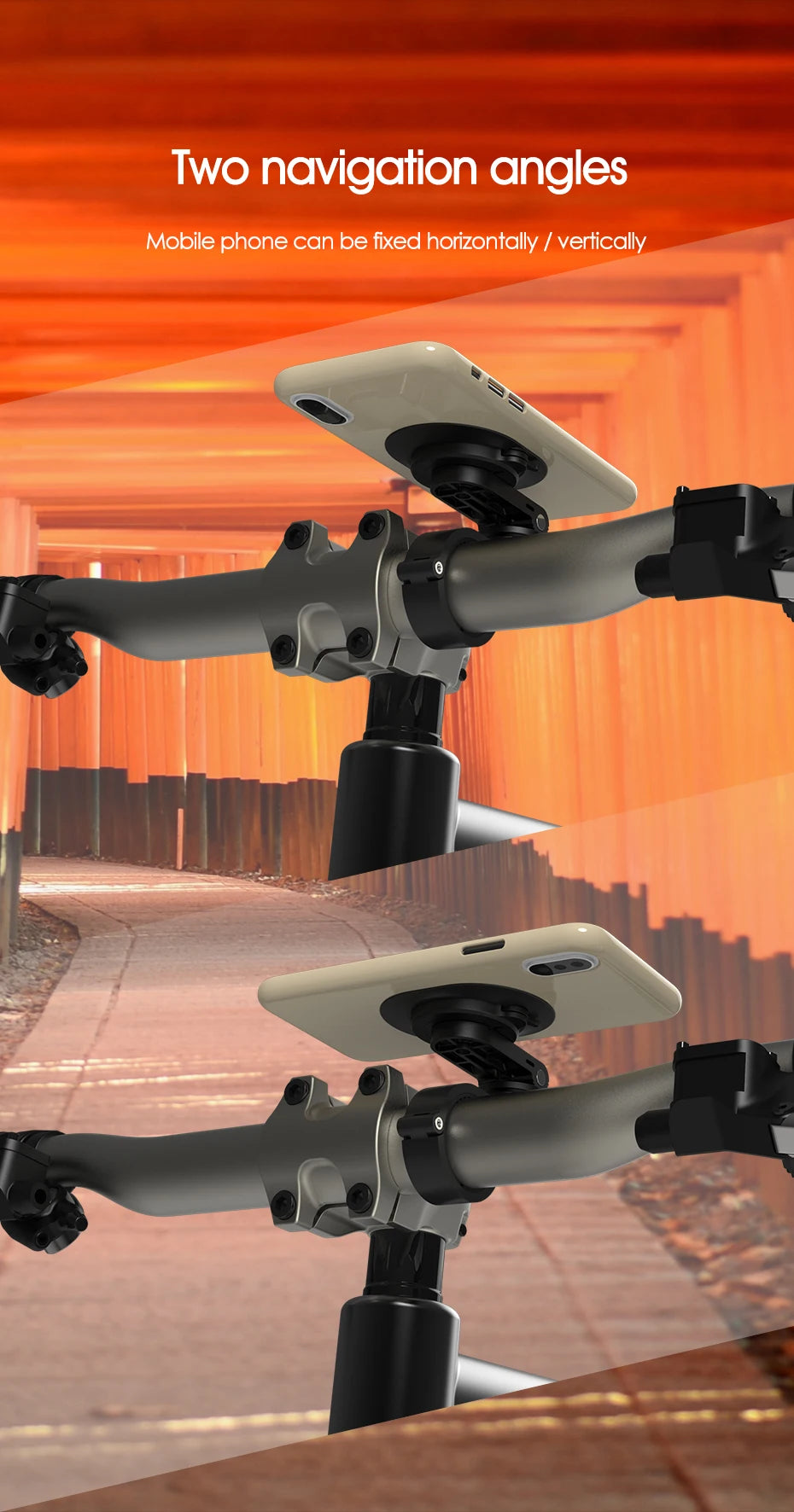 SINCE TOP Universal Motorcycle and Bike Phone Mount with 360° Rotation