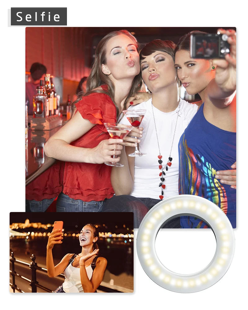 USB Rechargeable Selfie Ring Light