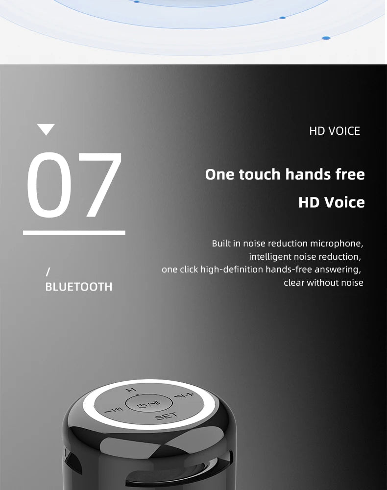 Lefon JM01 Portable Bluetooth Speaker & Alarm Clock Night Light FM Radio