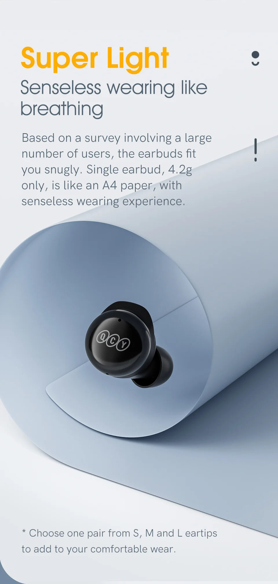 QCY T17 Bluetooth Earbuds 5.1 Wireless Audio with Long-Lasting 26H Charging Case
