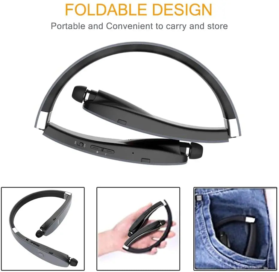 UYYNY HiFi Stereo Neckband Bluetooth Earphones for Music and Workouts