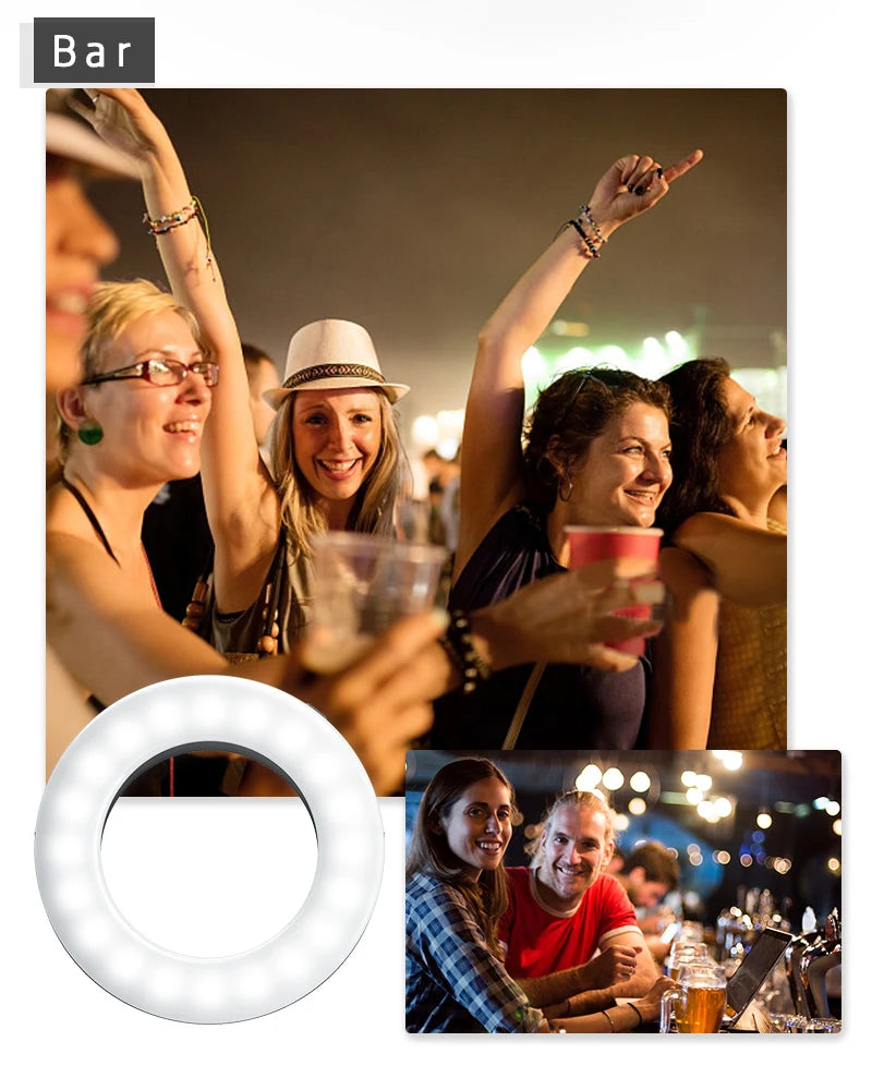 USB Rechargeable Selfie Ring Light