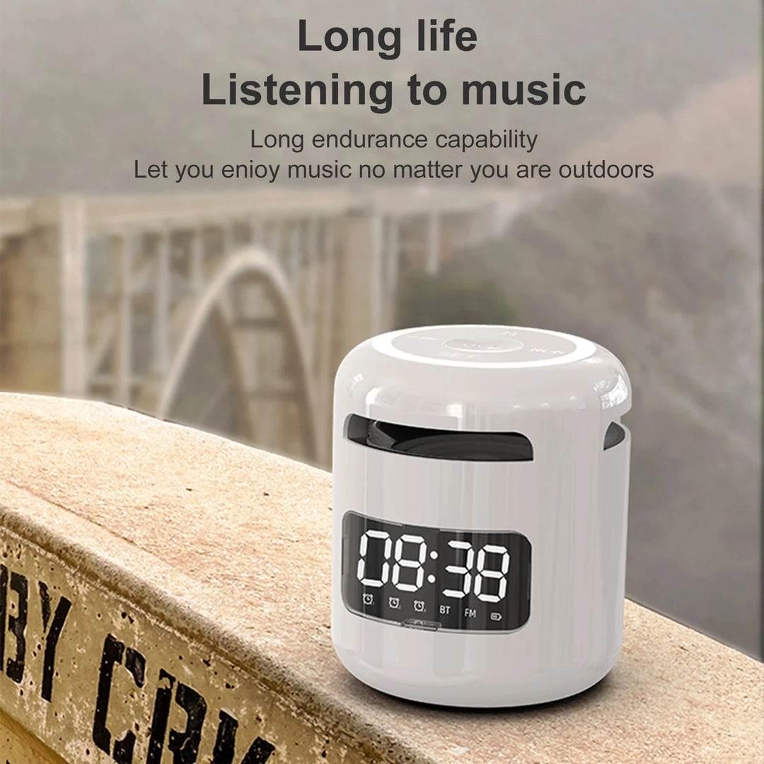 Lefon JM01 Portable Bluetooth Speaker & Alarm Clock Night Light FM Radio