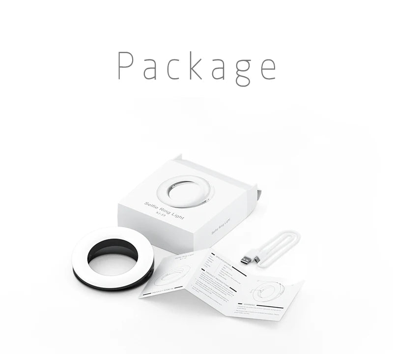 USB Rechargeable Selfie Ring Light