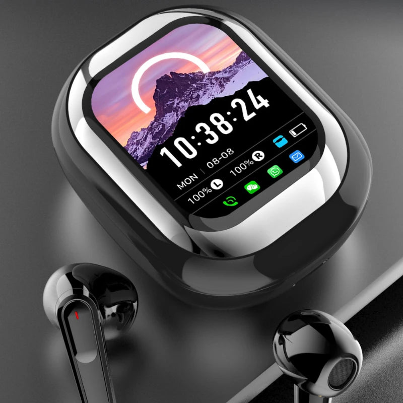 ANC Bluetooth Earphones - Noise Cancelling, Touch Screen Case & Long Battery Life