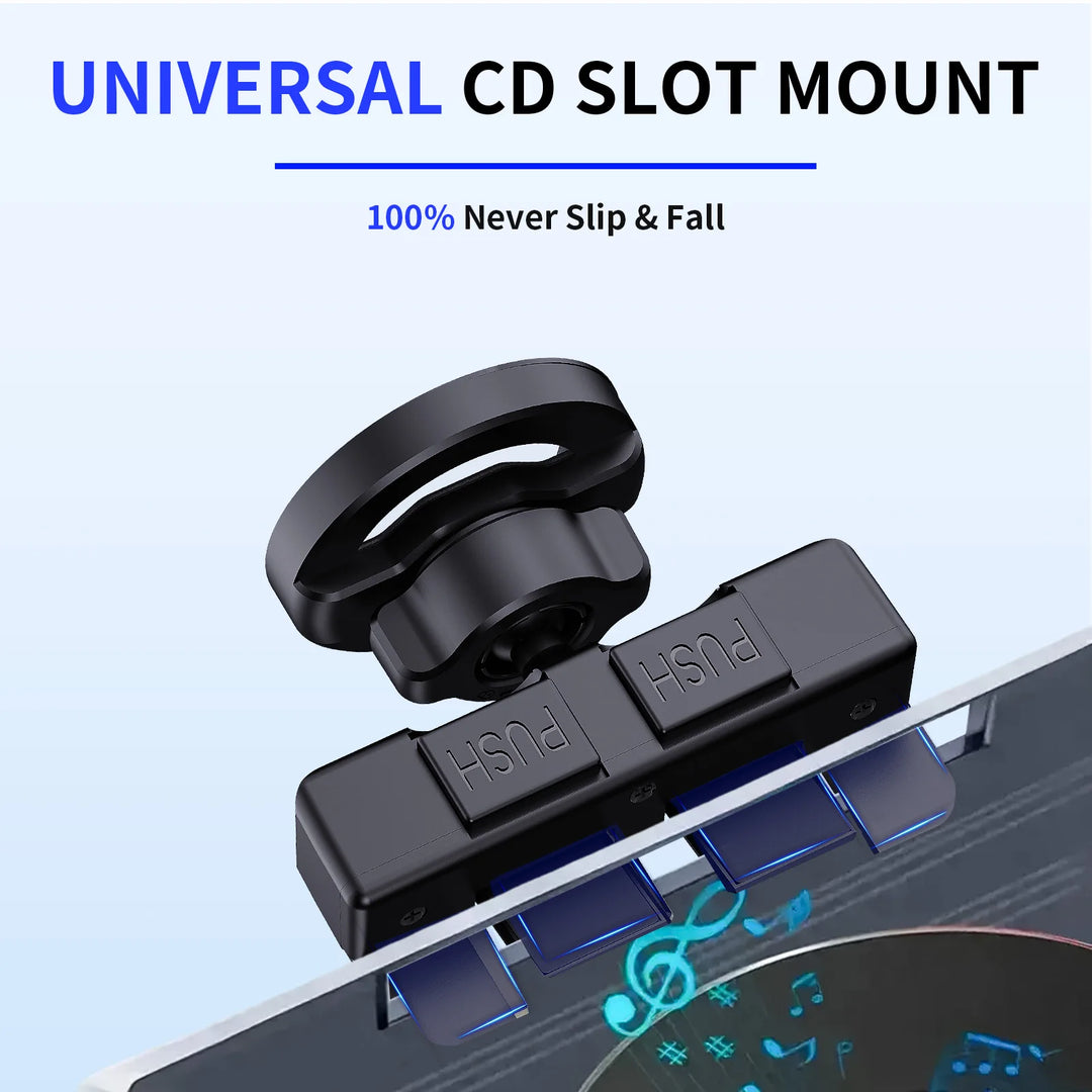 Homhu 6-Magnet CD Slot Car Phone Holder | Adjustable Foldable Rotatable | GPS Mount iPhone 16